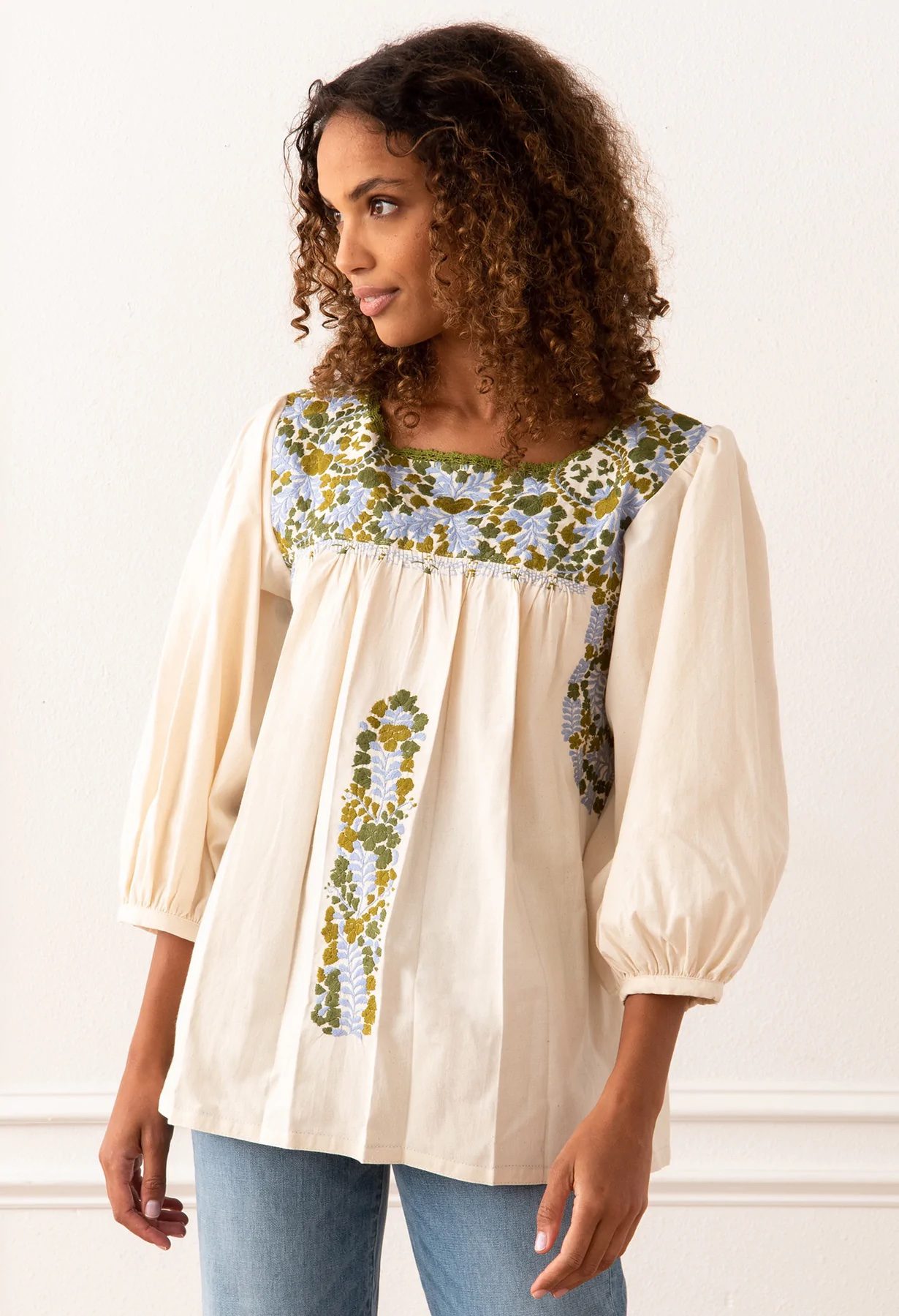 Cream Catalina Blouse from Mi Golondrina