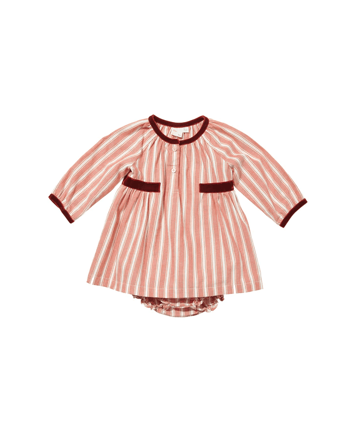 Girls Pink Stripe Dress from Oso & Me