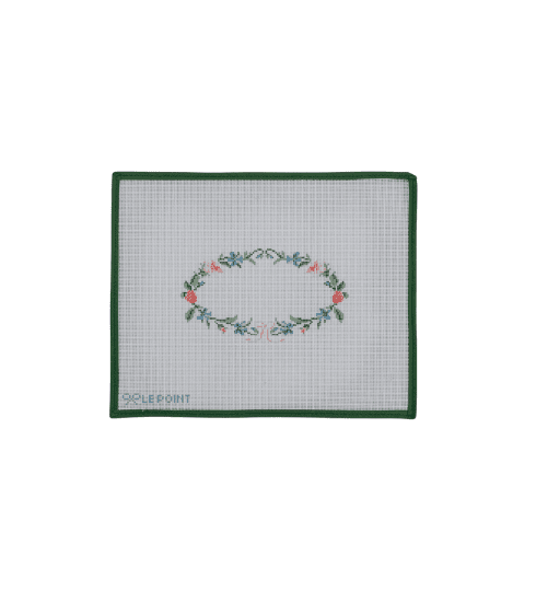 Floral Wreath Needlepoint from Le Point