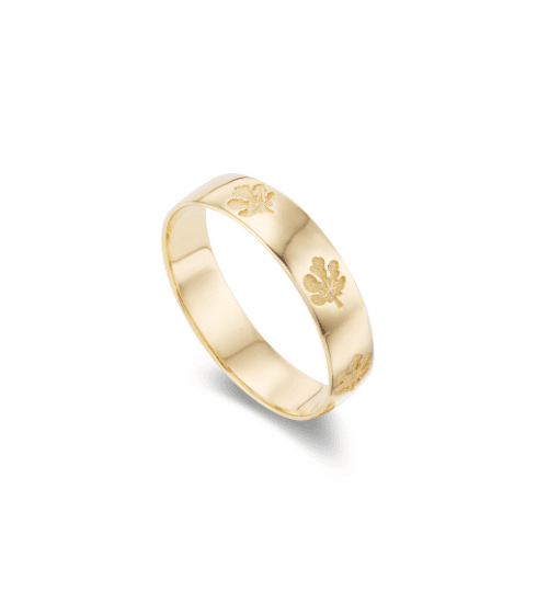 Gold Fig Leaf Ring from Fewer Finer