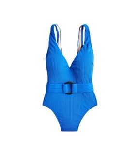 Blue Belted One-Piece Swimsuit from J.Crew