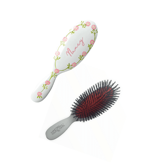 Hand-Painted Personalized Hair Brush by Nells Archdale
