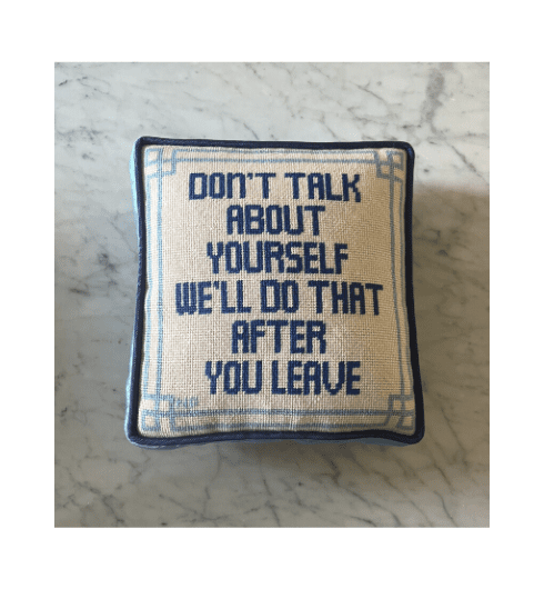 Don’t Talk About Needlepoint Canvas by Jessica Tongel