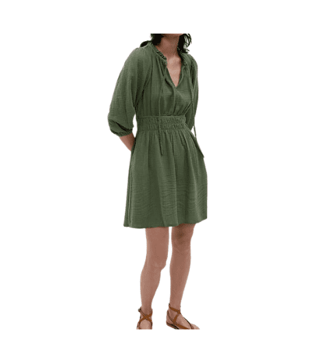 Green Tie Front Dress from Gap