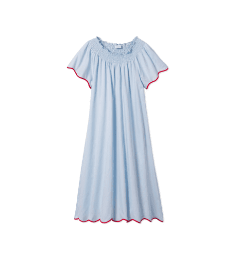 Scallop Midi Nightgown Dress from Lake Pajamas