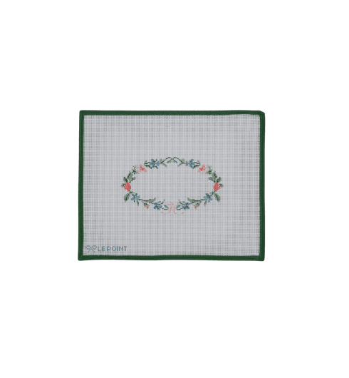 Floral Wreath Needlepoint Canvas from Le Point