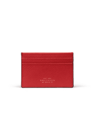 Red Leather Card Holder from Smythson