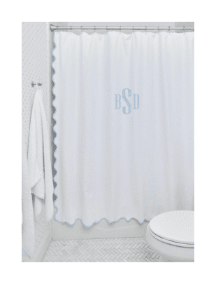 Monogramed Shower Curtain from Weezie Towels