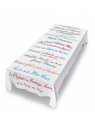 ‘Le Menu’ Tablecloth from Summerill & Bishop