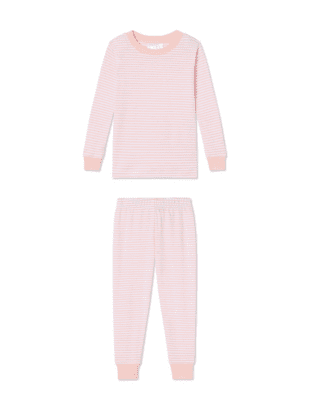 Kids Long Set in Pink Stripe from LAKE Pajamas