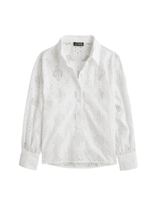 White Eyelet Popover from J.Crew