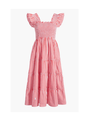 Red Stripe Ellie Nap Dress from Hill House