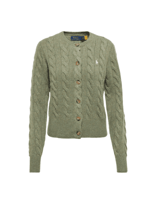 Green Cable-knit Cardigan from Polo