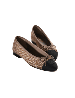 Brown Tweed Ballet Flats from Chanel