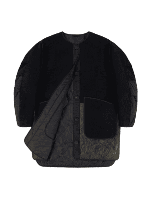 Black Wool Patchwork Signature Quilt from Marfa Stance