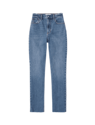 90s Straight Jean with Raw Hem from Abercrombie