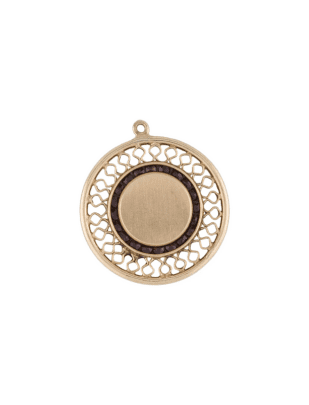 14k Gold Openwork Pendant via The Real Real