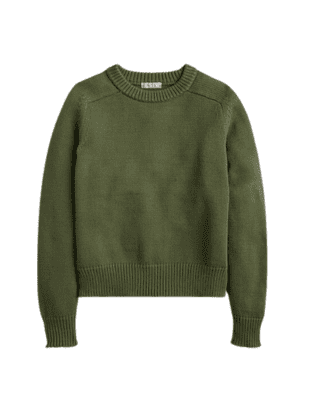 Green Cotton Sweater from J.Crew